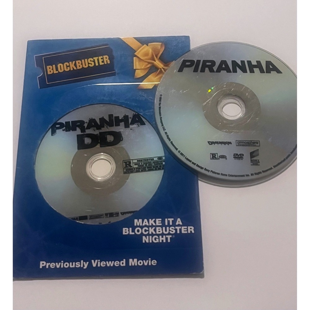 Piranha D & Piranha DD - DVD Blockbuster Set Of 2 Movie Horror Thriller Discs